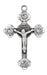 Crucifix Sterling Silver w/ 18" Rhodium Plated Chain Crucifix Necklace Crucifix Catholic Necklace 