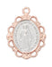 Miraculous Medal Sterling Silver and Rose Gold with 18 inch Rhodium Plated Chain