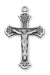 Crucifix Sterling Silver w/ 18" Rhodium Plated Chain Crucifix Necklace Crucifix Catholic Necklace 