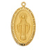 Miraculous Medal Gold Over Sterling Silver with 24" Gold Plated Chain