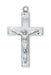 Crucifix Sterling Silver w/ 24" Rhodium Plated Chain Crucifix Necklace Crucifix Catholic Necklace