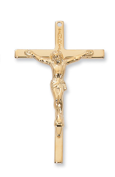 Crucifix Gold Over Sterling Silver with 24" Gold Plated Chain.
