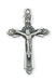 Crucifix Sterling Silver w/ 18" Rhodium Plated Chain Crucifix Necklace Crucifix Catholic Necklace 