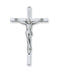 Crucifix Sterling Silver w/ 24" Rhodium Plated Chain  Crucifix Necklace Crucifix Catholic Necklace 