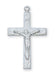 Crucifix Sterling Silver w/ 18" Rhodium Plated Chain Crucifix Necklace Crucifix Catholic Necklace 