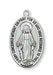 Miraculous Medal Sterling Silver with 20" Rhodium Plated Chain