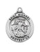 Patron St. Michael Medal Sterling Silver w/ 20" Rhodium Plated Chain Military Protection St. Michael Armed Forces Protection Armed Forces Guidance