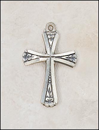 Heritage Embossed Cross With 18" Chain