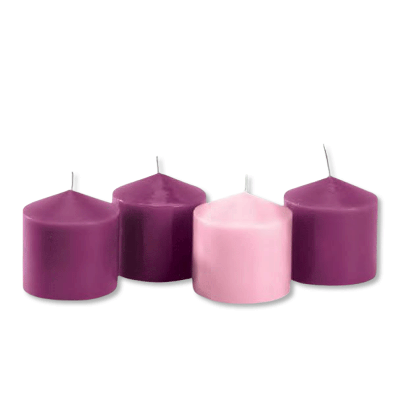 2.75" Advent Pillars Candle Set