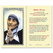 Laminated Holy Card Blessed Teresa Of Calcutta - 25 Pcs. Per Package