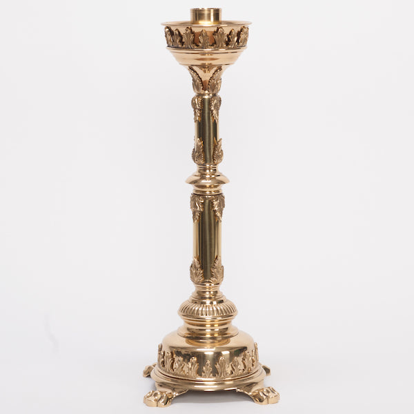 20" Traditional Smooth Brass Stem Altar Candlestick Traditional Brass Candlestick w/ Smooth Brass Stem 