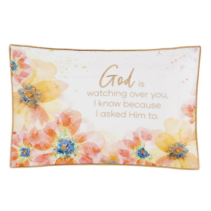 4" H Summer Fields Inspirational Trinket Tray - God Is WatchingTrinket Tray - Summer Fields - God is Watching Mother's Day Present Mother's Day Gift Mother's Day special item Mother's Day trinket tray