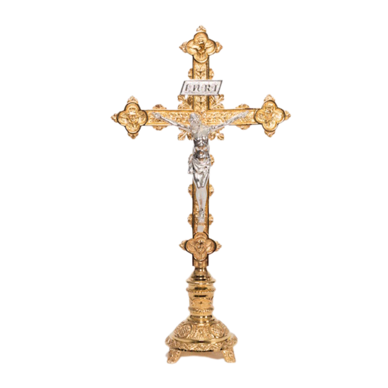Crucifijo de altar adornado tradicional de 24"