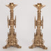 24" Traditional Gothic Style Brass Altar Candlestick Traditional 24" Gothic Style Altar Candlestick.