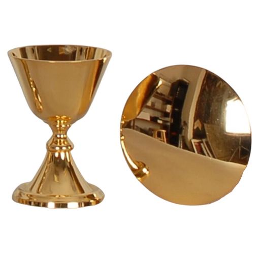 24kt Gold Plated Petite Travel Chalice and Paten