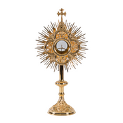 24kt Gold plated Monstrance with Glass Enclosed Luna