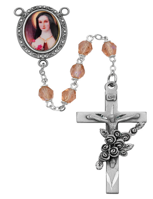 6mm St. Therese Rose Rosary