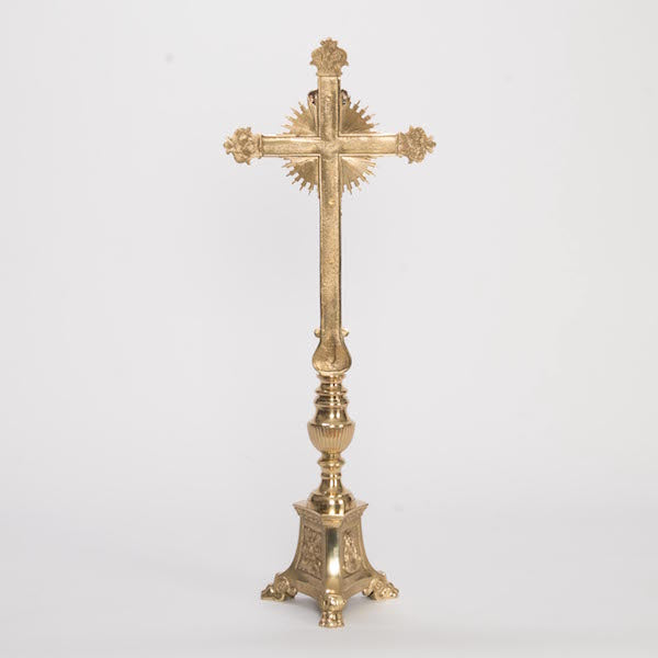 27.5" Solid Brass Altar Crucifix 27 1/2" Altar Cross