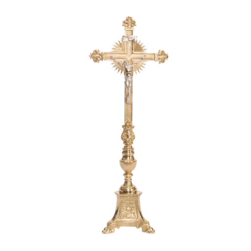 27.5" Solid Brass Altar Crucifix 27 1/2" Altar Cross