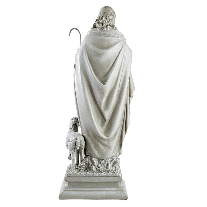 28inJesus, The Good Shepherd Garden Statue