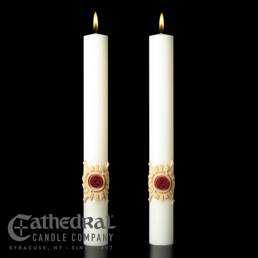 1.5" X 12" Complementing Altar Candle - Holy Trinity