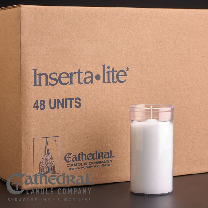 3-Day Inserta-Lite® Vigil Candles - Plastic Container (48 Pieces)