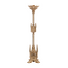 30" Traditional Gothic Style Candlestick with Marble Stem Polished Brass and Lacquered Candlestick with Marble stems.