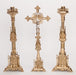 31" Traditional Brass Altar Candlestick Polished Brass and Lacquered Altar Candlestick.