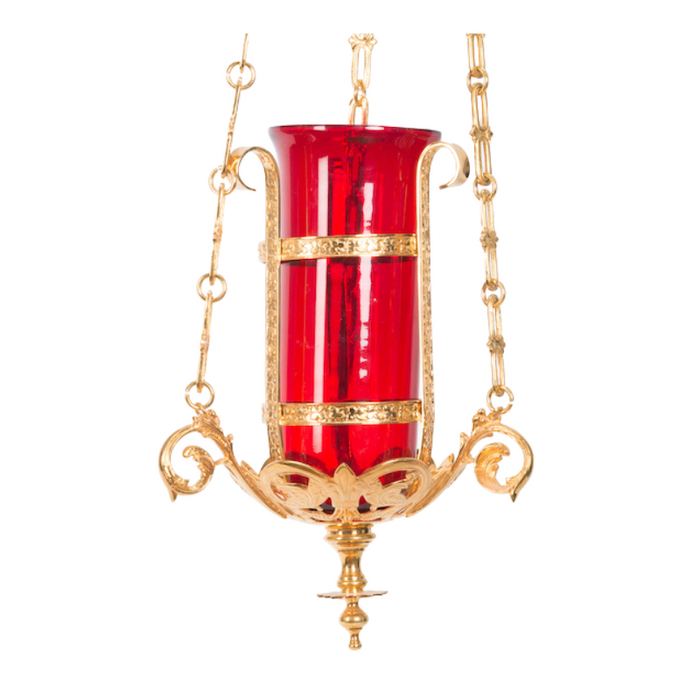 Lámpara de santuario colgante tradicional de 34"