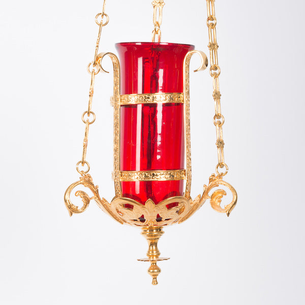 Lámpara de santuario colgante tradicional de 34"