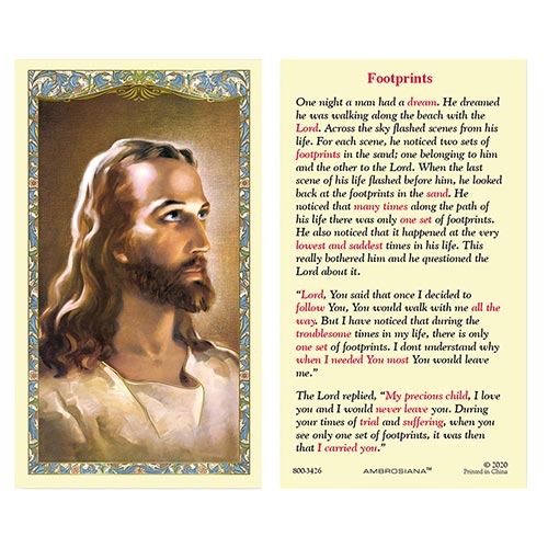 Laminated Holy Card Head Of Christ - 25 Pcs. Per Package