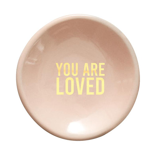 3" Ceramic Ring Dish with Earrings - You Are Loved