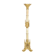 42" Large Altar Size Brass Candlestick With Marble Stems Large size Marble Candlestick embellished with marble stems
