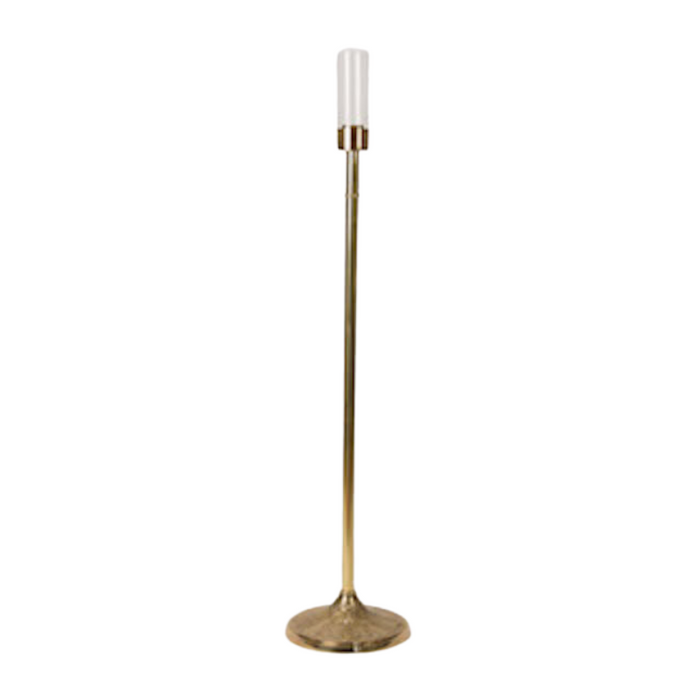 44.5" Brass Processional Candlestick with Glass Wind Screen