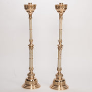 Traditional Solid Brass Crucifix and Candlesticks Altar Set Altar Crucifix Crucifix Crucifix Symbolism Catholic Crucifix items Altar Candlestick altar candle holders catholic altar set up for catholic mass altar set