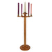 48 1/2" Gothic Church Advent Candlestick (Walnut Stain)