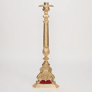 48" Baroque Style Brass Paschal Candlestick Baroque Style Paschal Candlestick is solid brass.