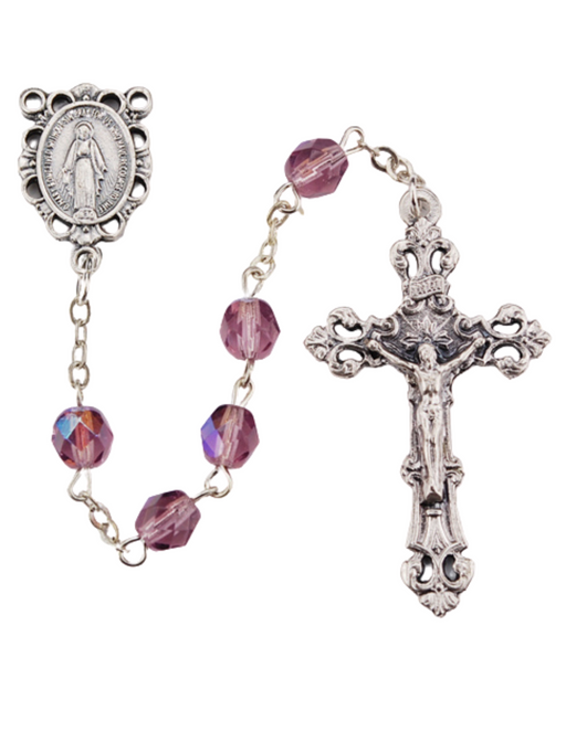June Rosary with 6mm AB Amethyst Beads
