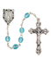 March Rosary with 6mm AB Aqua Beads