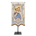 58" H Madonna and Child Vintage Banner with Gold Embroidered Accents and Fringes Marian Devotion Mary Collection