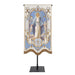 58" H Our Lady Of Grace Vintage Banner with Gold Embroidered Accents and Fringes