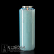 6-Day Glass Offering Candles - Light Blue