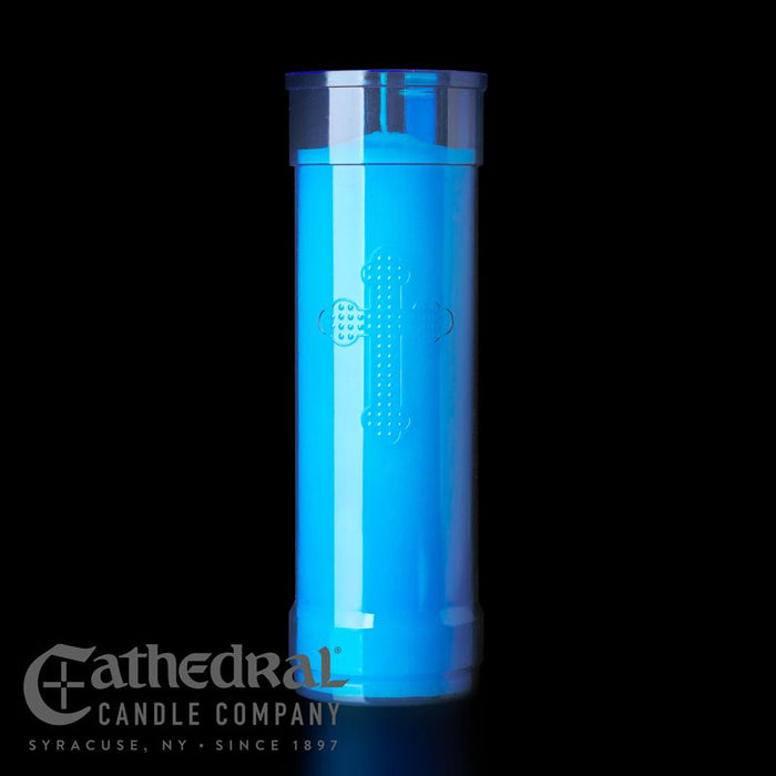 Velas de Vigilia Inserta-Lite® de 6 Días con Recipiente de Plástico Cruzado (24 Piezas)