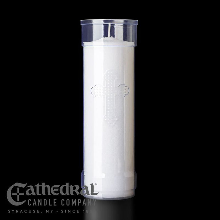 6-Day Inserta-Lite® Vigil Candles with Cross- Plastic Container (24 Pieces)