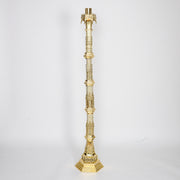 60" Traditional Cathedral Paschal Candlestick with Marble Stems Traditional Paschal Candlestick with 4 White Marble Stems.