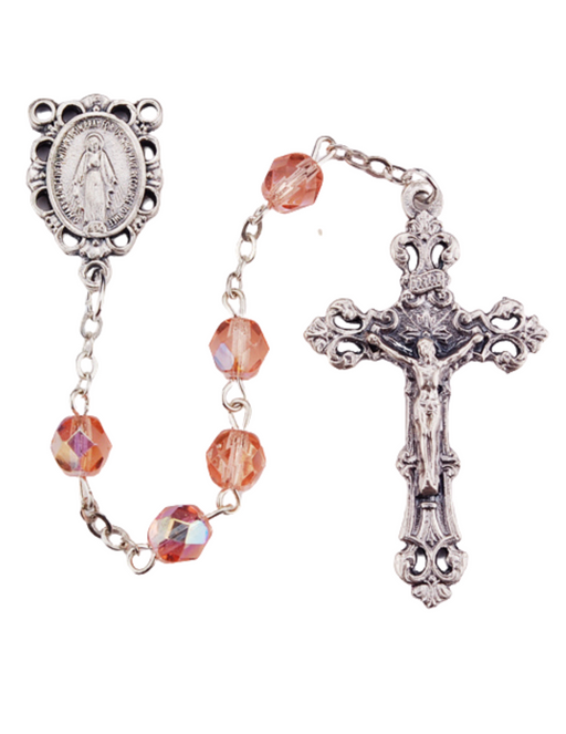 October Rosary with 6mm Rose Beads