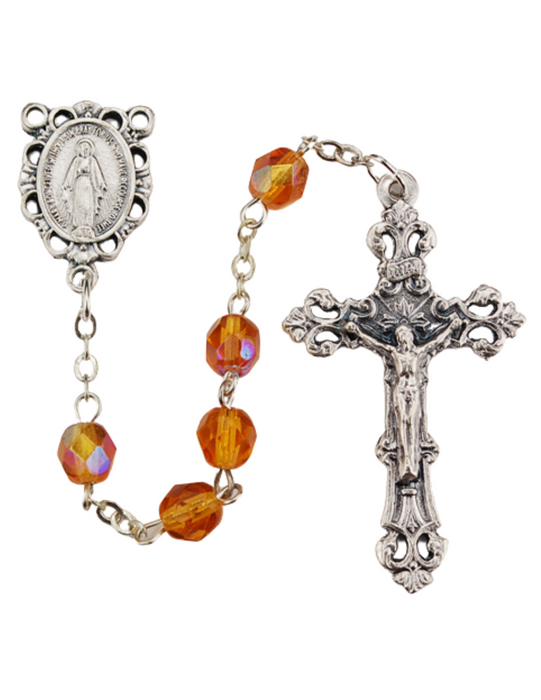 November Rosary with 6mm Topaz Beads