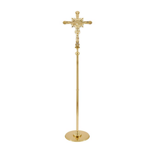 65" Brass Processional Crucifix