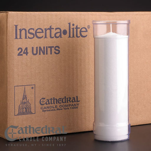 6 Day Inserta-Lite® Vigil Candles - Plastic Container (24 Pieces)