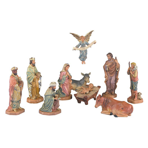 6" H Figurine - Ten-Piece Nativity Set, No Creche